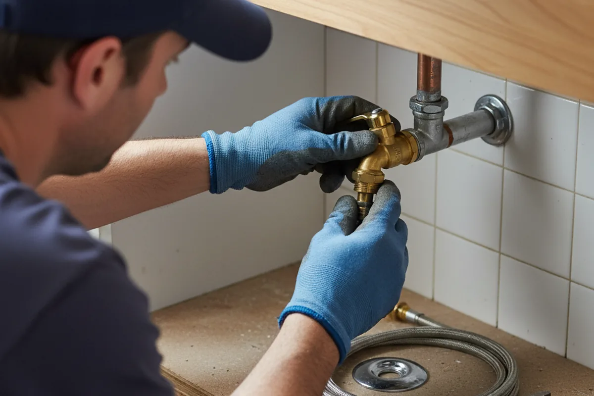 Shutoff valve and fitting work during Emergency Plumbing in Milligan College